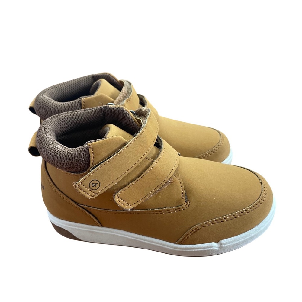 Munchkin by Stride Rite Julien Boys Tan Mid Top Boots Size 10M MK002801
